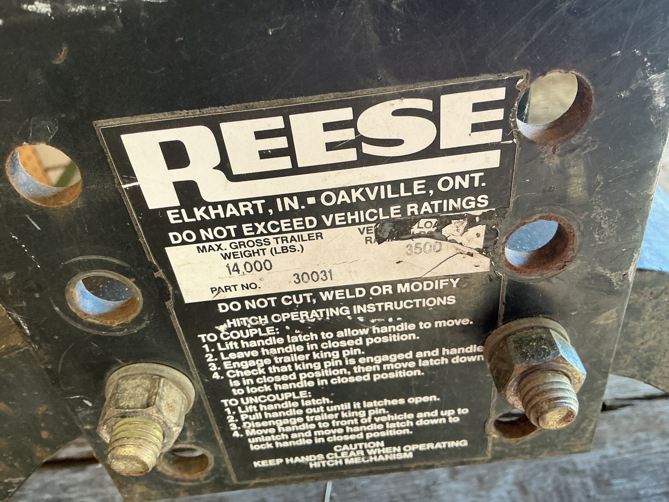 Reese 5th Wheel Hitch - Image 2